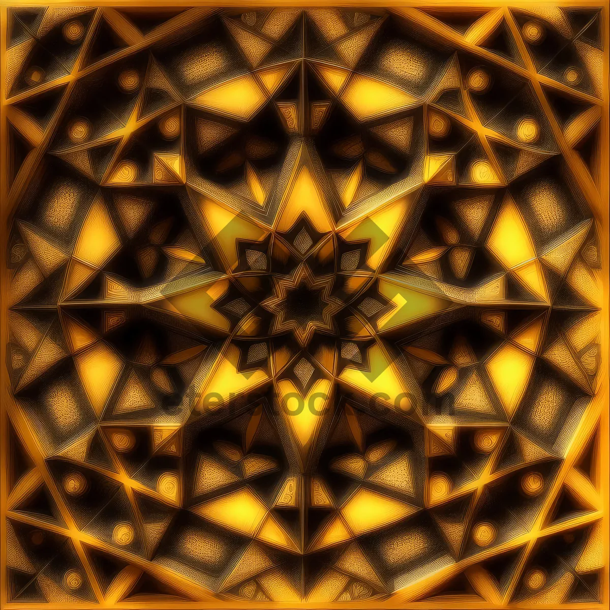 Picture of Artistic Symmetry: Intricate Fractal Decorative Tile