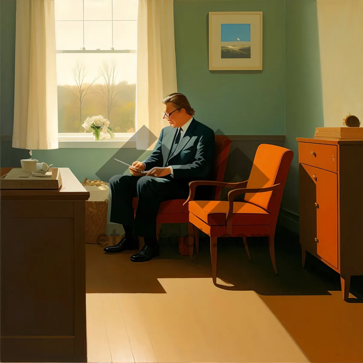 Picture of Successful Business Team Meeting in Office