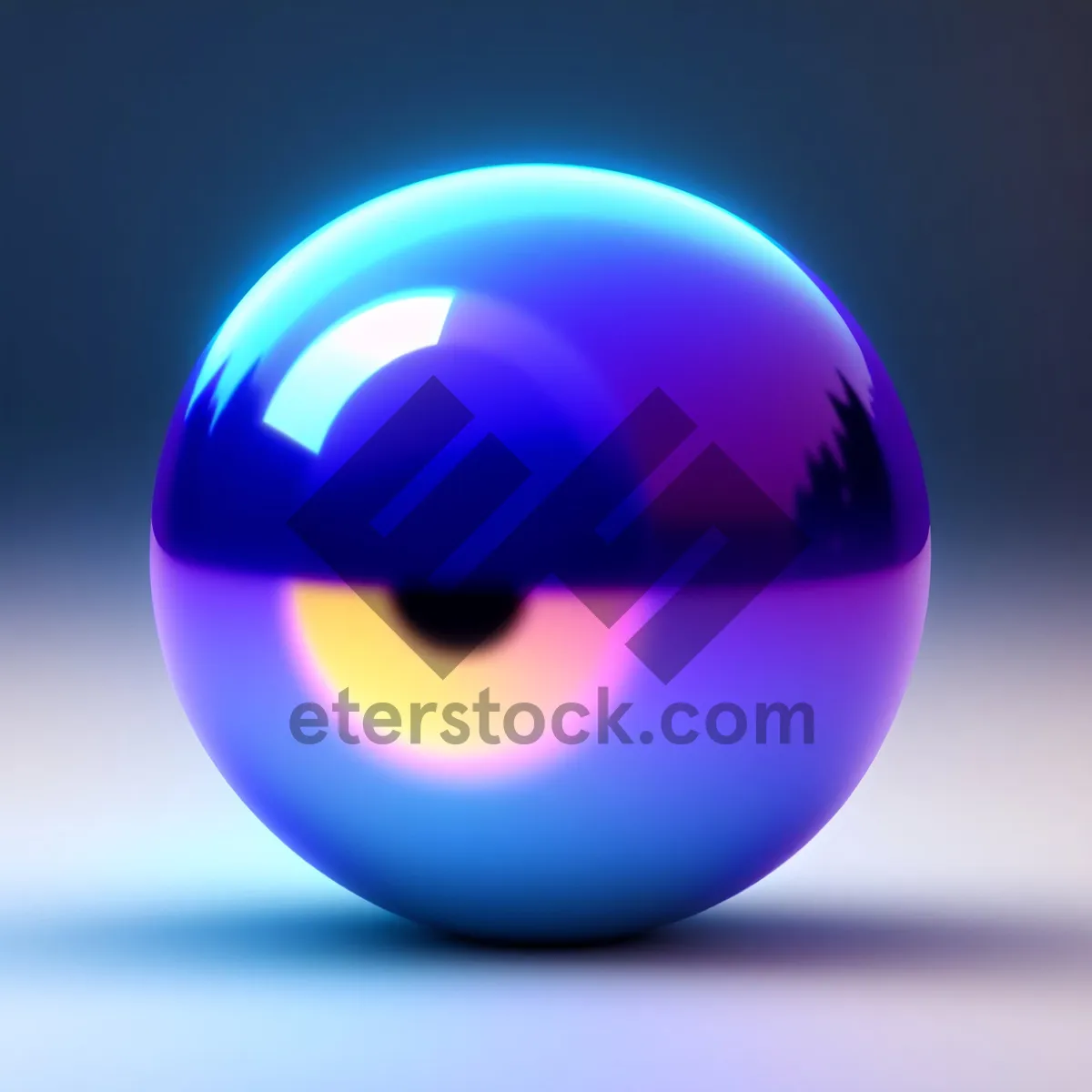 Picture of Shiny Glass Globe Button: Modern, Bright, and Iconic