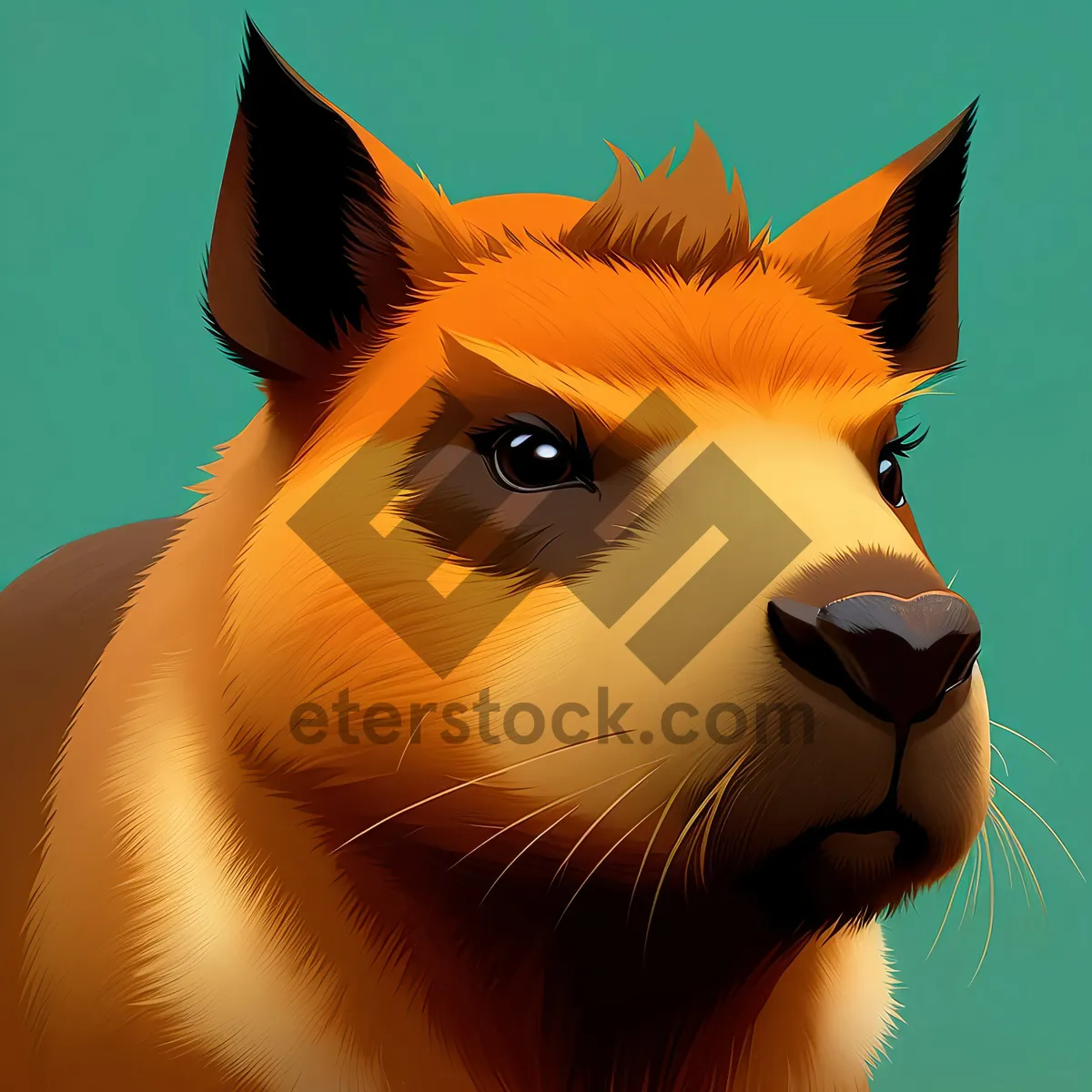Picture of Cute Fluffy Feline with Whiskers portrait