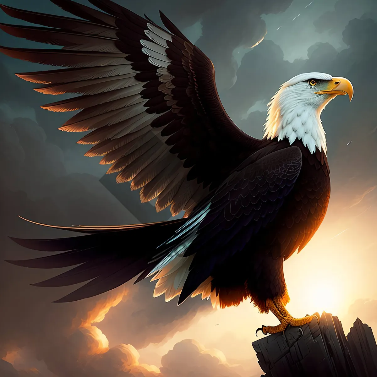 Picture of Majestic Wings: Bald Eagle in Flight