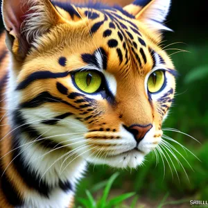 Staring Tiger: Fierce and Focused Predator