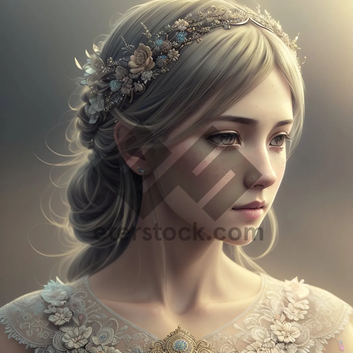 Picture of Princess Elegance: Sensual Aristocrat in Fashionable Portrait