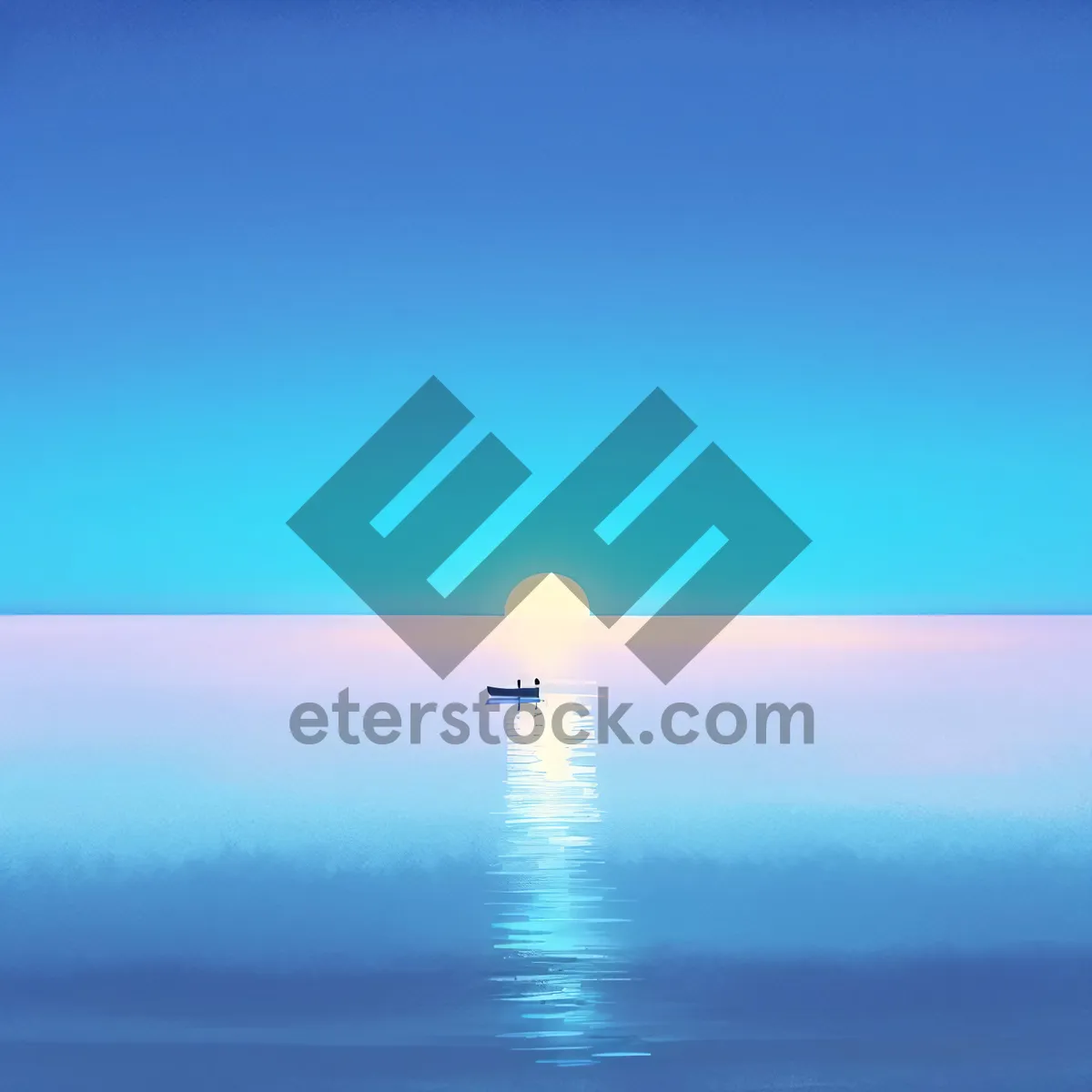 Picture of Vibrant Waters: Captivating Sunset Horizon Over Summer Beach