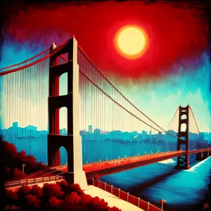 Glistening Golden Gate Bridge at Dusk