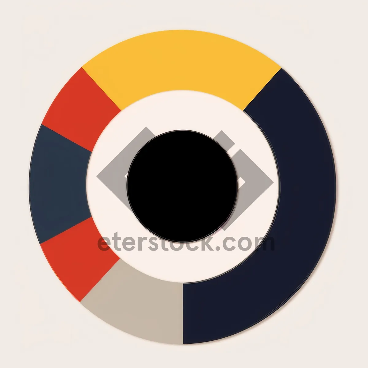 Picture of Black Circle Web Icon - 3D Symbol