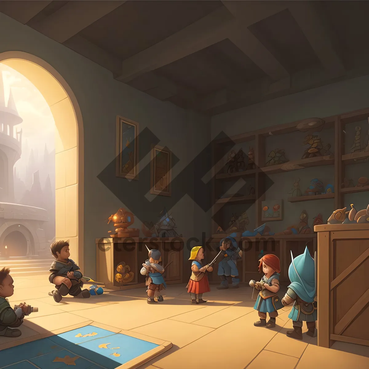 Picture of Modern Office Classroom with Stylish Furniture