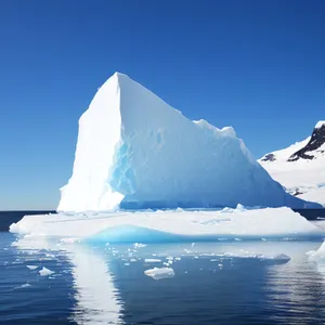 Majestic Arctic Glacier in Winter Wonderland