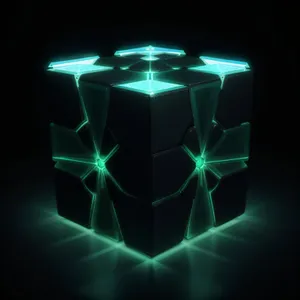 Glowing Laser Fractal Energy Explosion