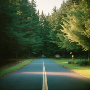 Serene Summer Drive along Country Highway