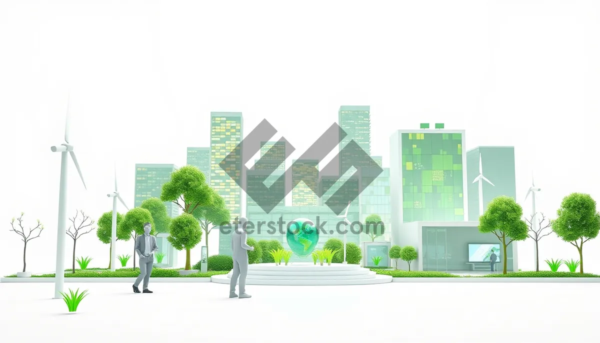 Picture of Urban Business District Architectural Design Skyline View