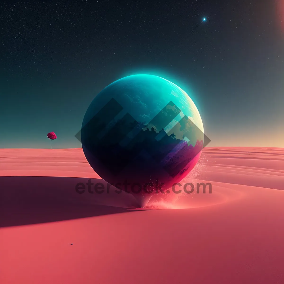 Picture of Colorful Globe on a Space Ball