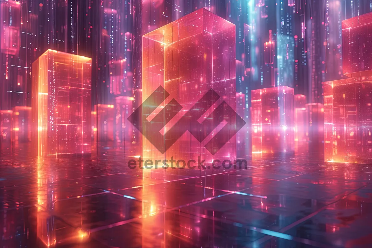 Picture of Futuristic Starlight Fractal Glow Wallpaper