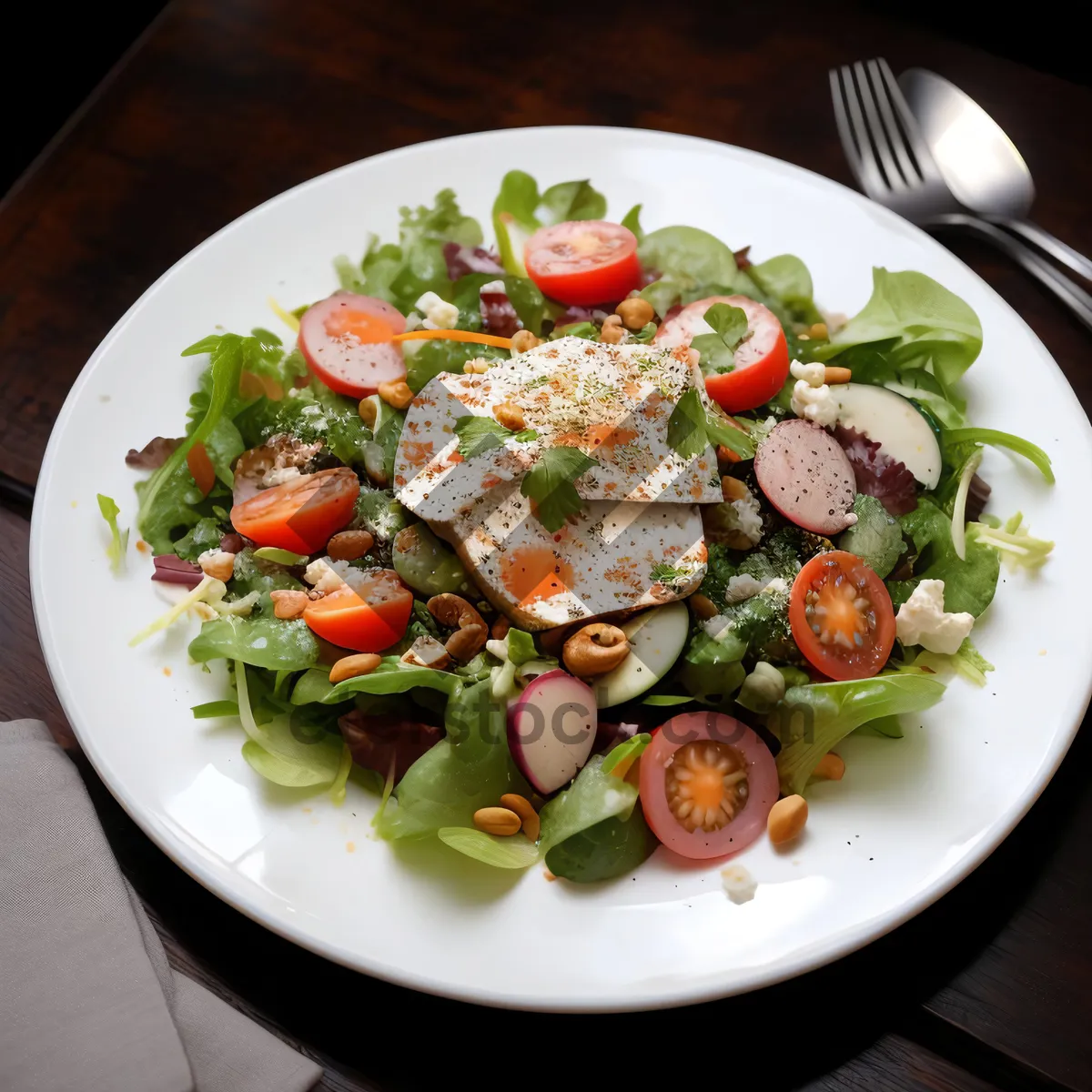 Picture of Fresh and Healthy Gourmet Vegetable Salad Plate