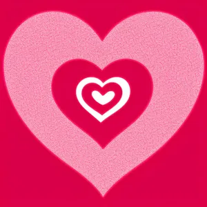 Romantic Valentine's Day Heart Icon in Pink