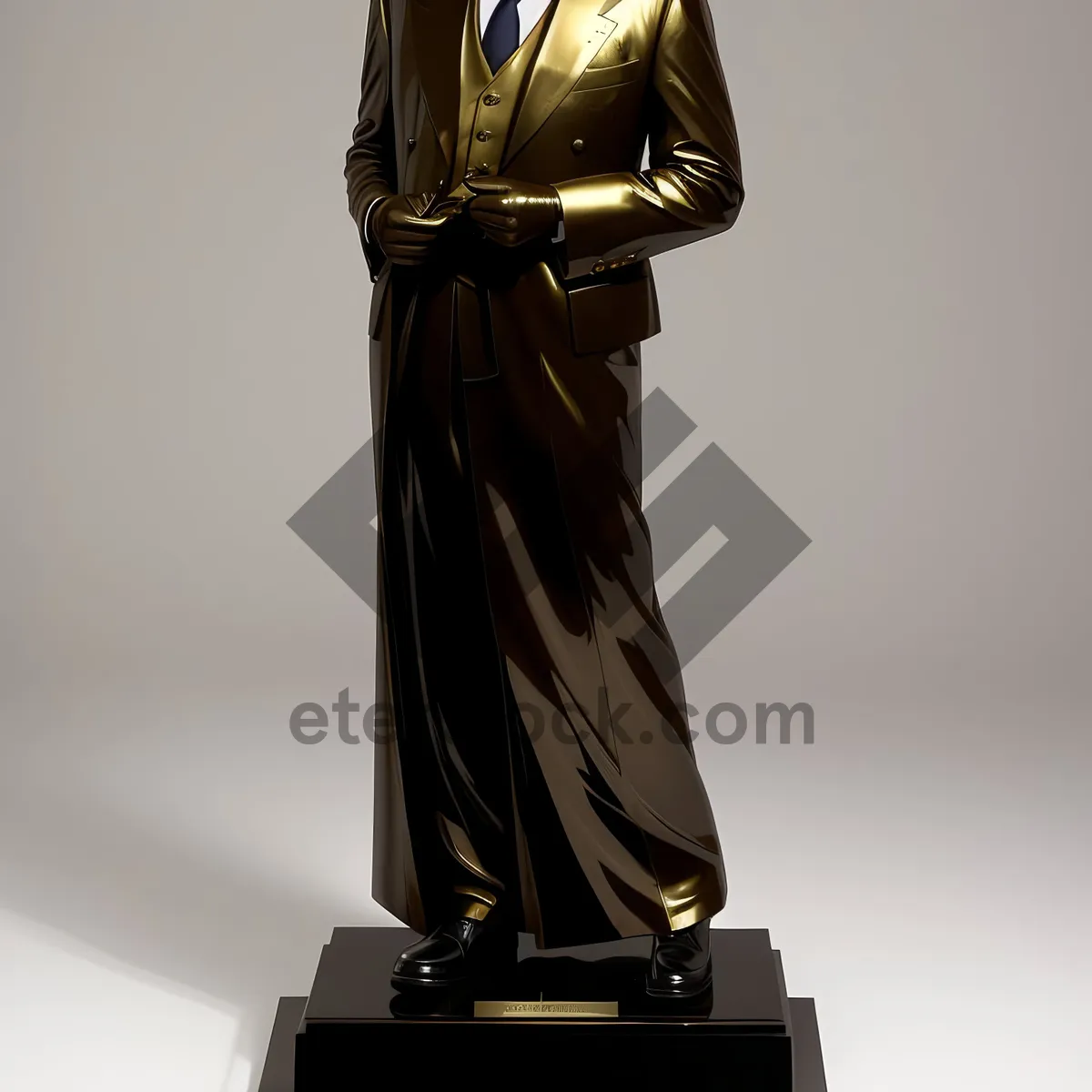 Picture of Robed Statue Standing on Support Pedestal