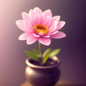Vibrant Pink Lotus Flower in Full Bloom