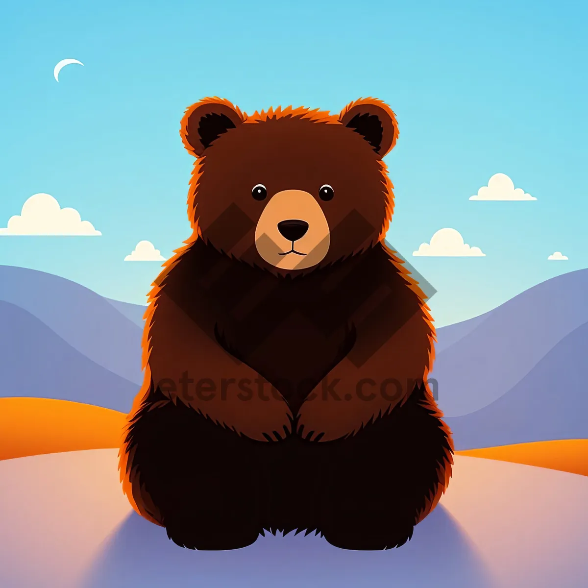 Picture of Fluffy Little Teddy Bear - Cute Toy for Love and Fun