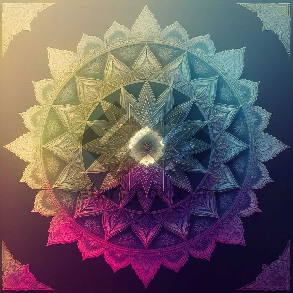 Picture of Arabesque Snowflake: Elegant Graphic Winter Decor