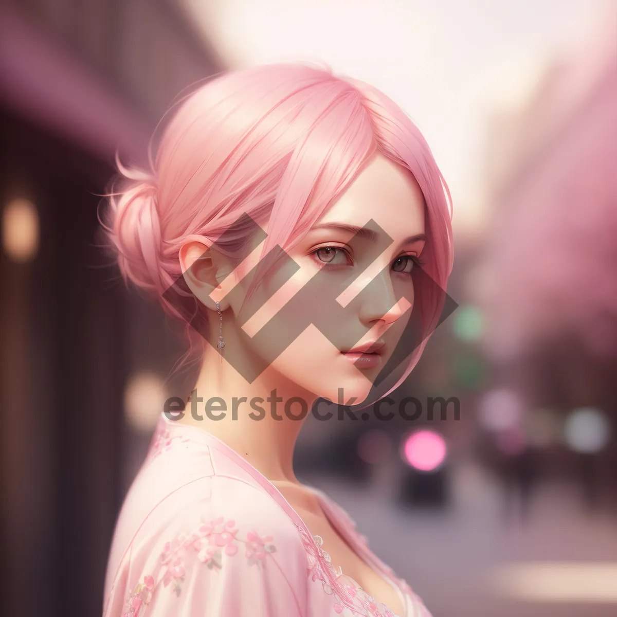 Picture of Smiling Princess with Lovely Blonde Hair