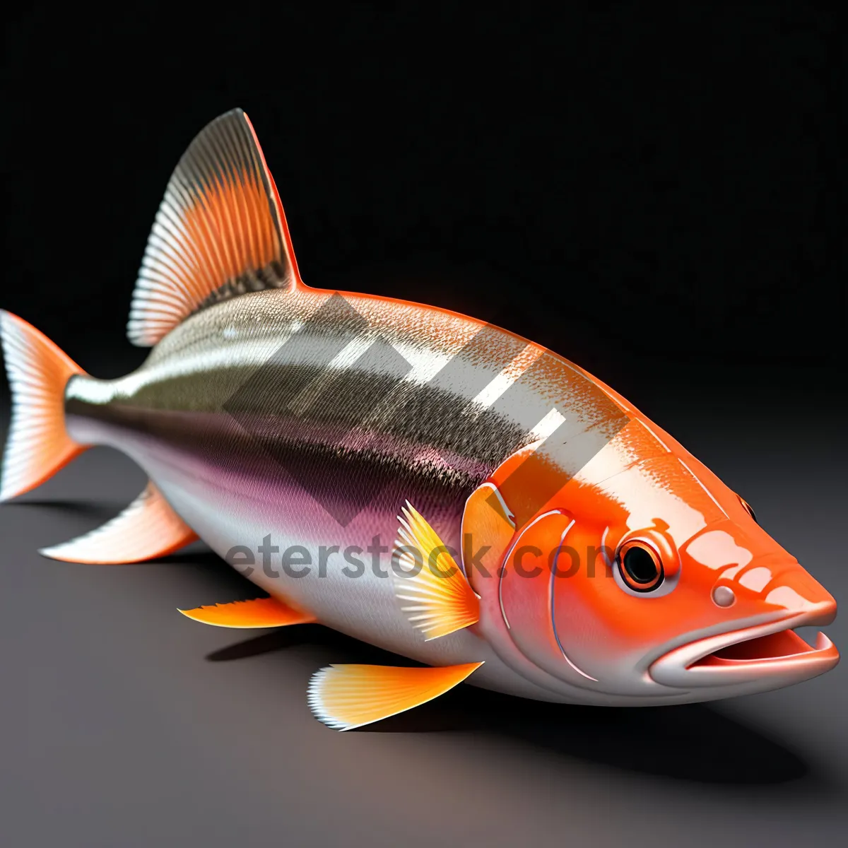 Picture of Goldfish swimming in aquarium bowl