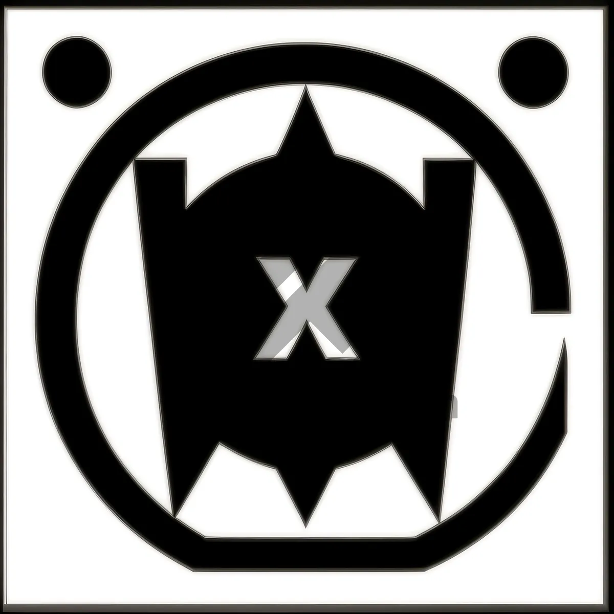 Picture of Heraldry Icon Set: Black Silhouette Symbols