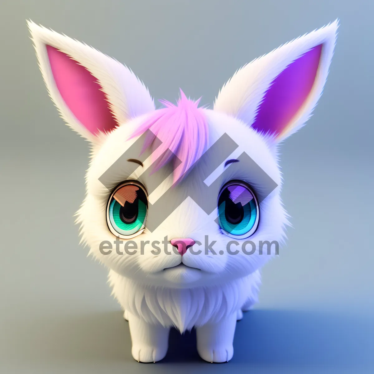 Picture of Bunny Kitty: Playful Cartoon Pet with Cute Ears