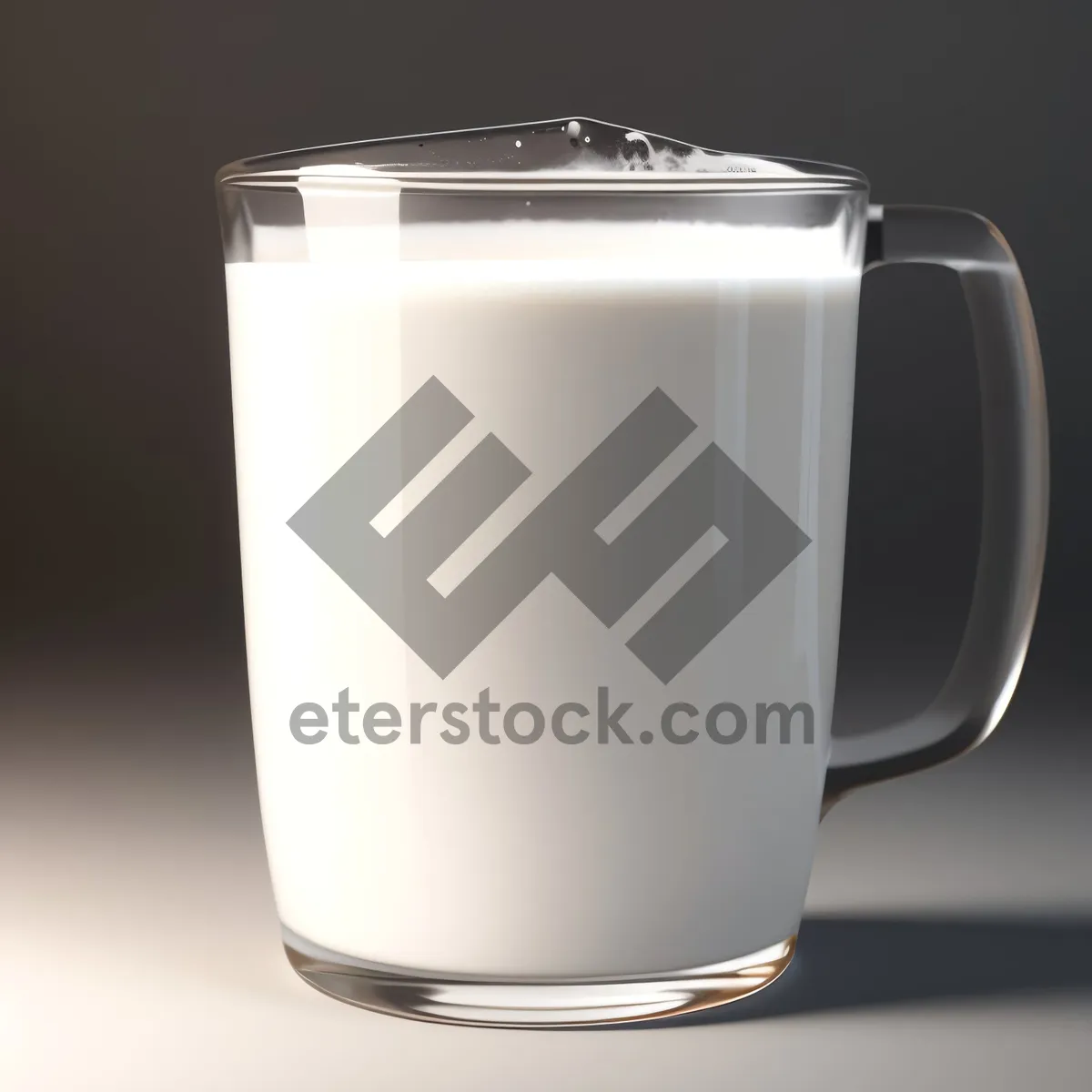 Picture of Frothy morning coffee in glass mug