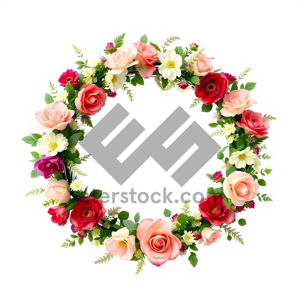 Picture of Floral silhouette pattern for summer holiday card.
