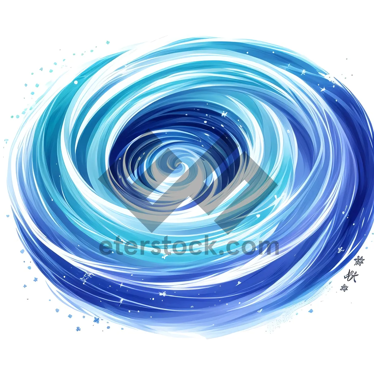 Picture of Colorful Swirls on Digital Background