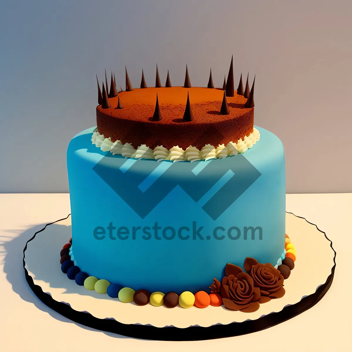 Picture of Decadent Chocolate Birthday Cupcake with Candle