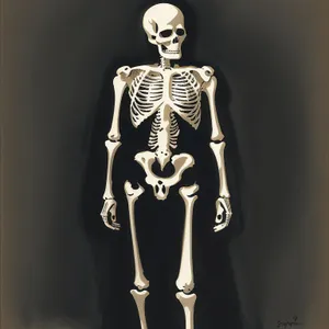 3D Human Skeleton Anatomy X-ray Image