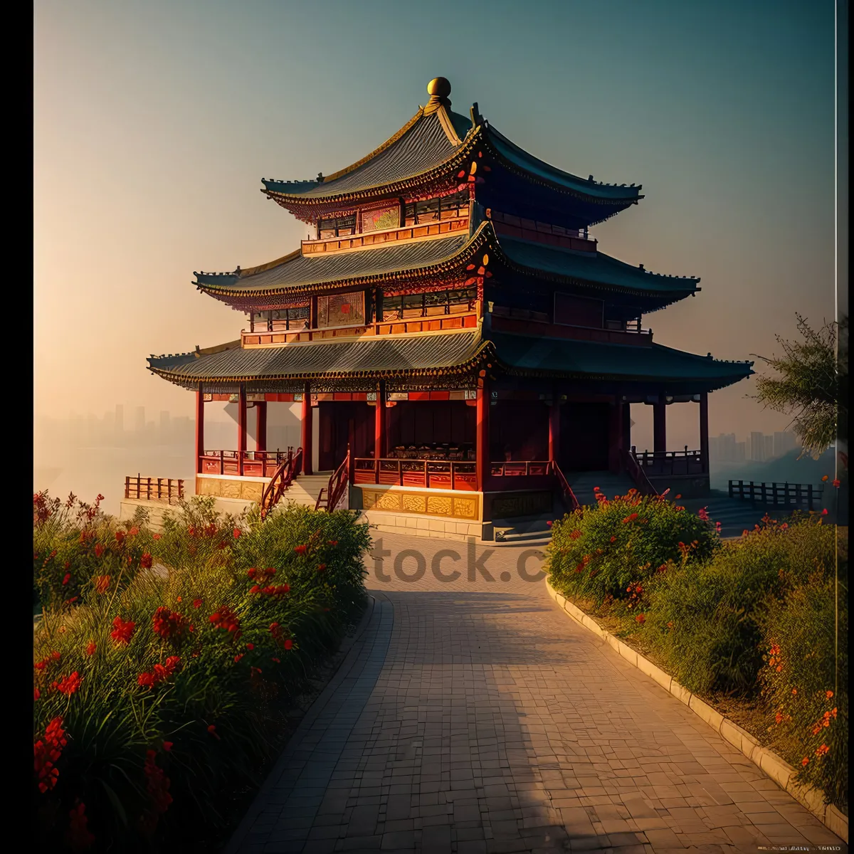 Picture of China's Majestic Temple Palace - Iconic Ancient Landmark