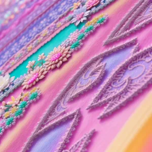 Silk Texture Art in Colorful Design