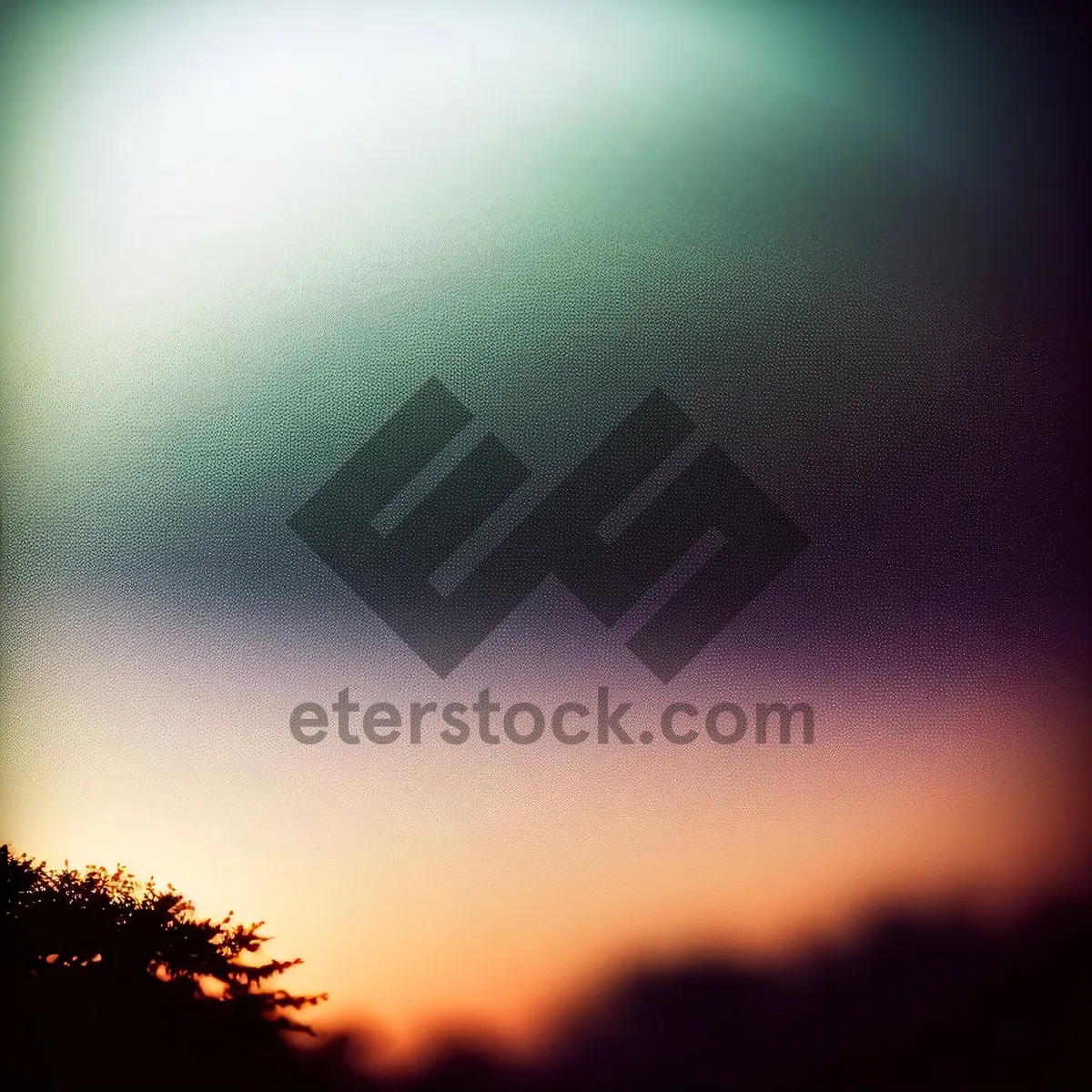 Picture of Dusk Horizon: Radiant Sunset Sky with Glorious Sun