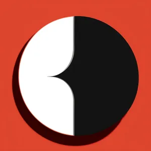 Round Moon Icon Graphic Design Symbol