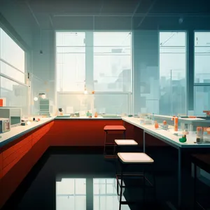 Modern office interior design with luxurious furniture.