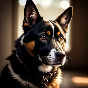 Cute Border Collie Shepherd Dog - Studio Portrait