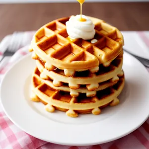 Delicious Chocolate Syrup Drizzled on Sweet Pastry