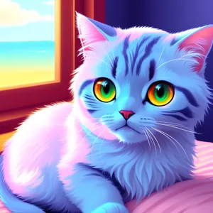 Cute Kitty Coquette: Artistic Graphics and Design.