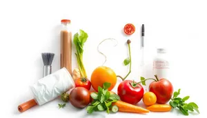 Fresh vegetable salad with ripe tomatoes and sweet peppers.