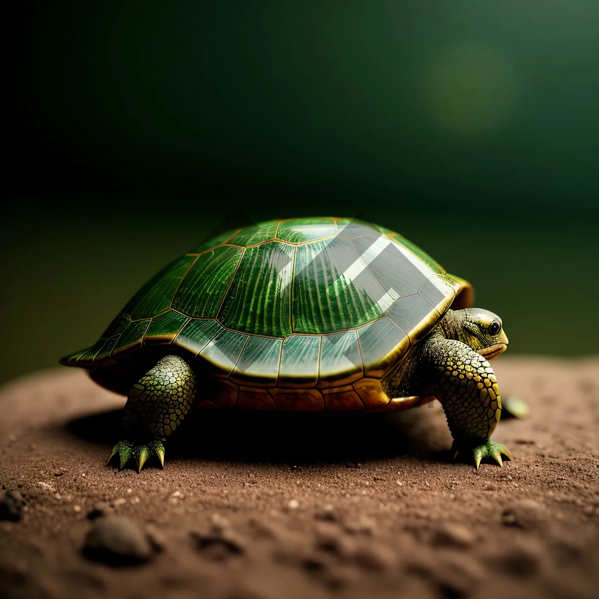 Picture of Slow Desert Tortoise - Majestic Reptile in Arid Habitat