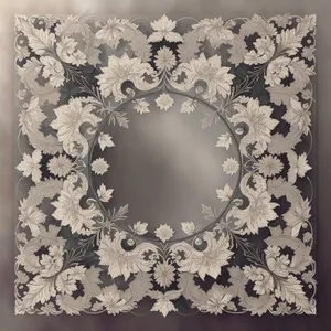 Lace-Inspired Vintage Floral Frame Decoration