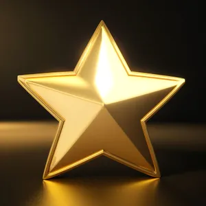 Shiny 3D Glass Star Symbol Icon