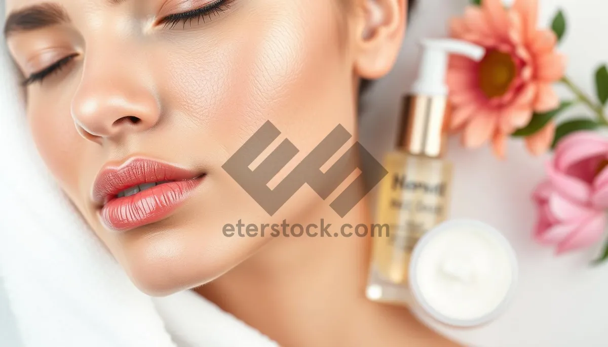 Picture of Beautiful model with fresh makeup and glowing skin