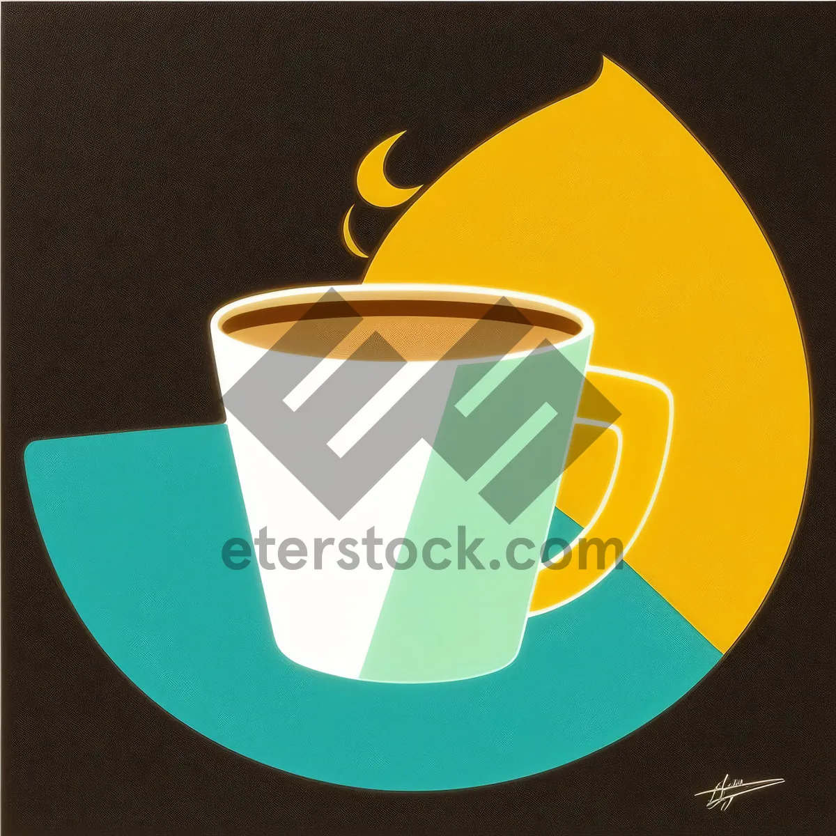 Picture of Steamy Morning Cup of Joe and Saucer