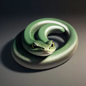 Green Mamba - Captivating Reptile with Piercing Eye