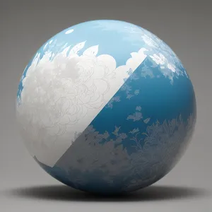 Globe-Egg: A 3D representation of Earth and a croquet ball.