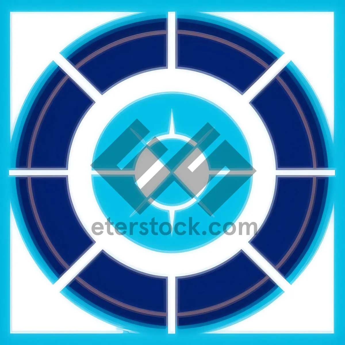 Picture of Web Button Set: Circle Symbol with Glass Aqua Design