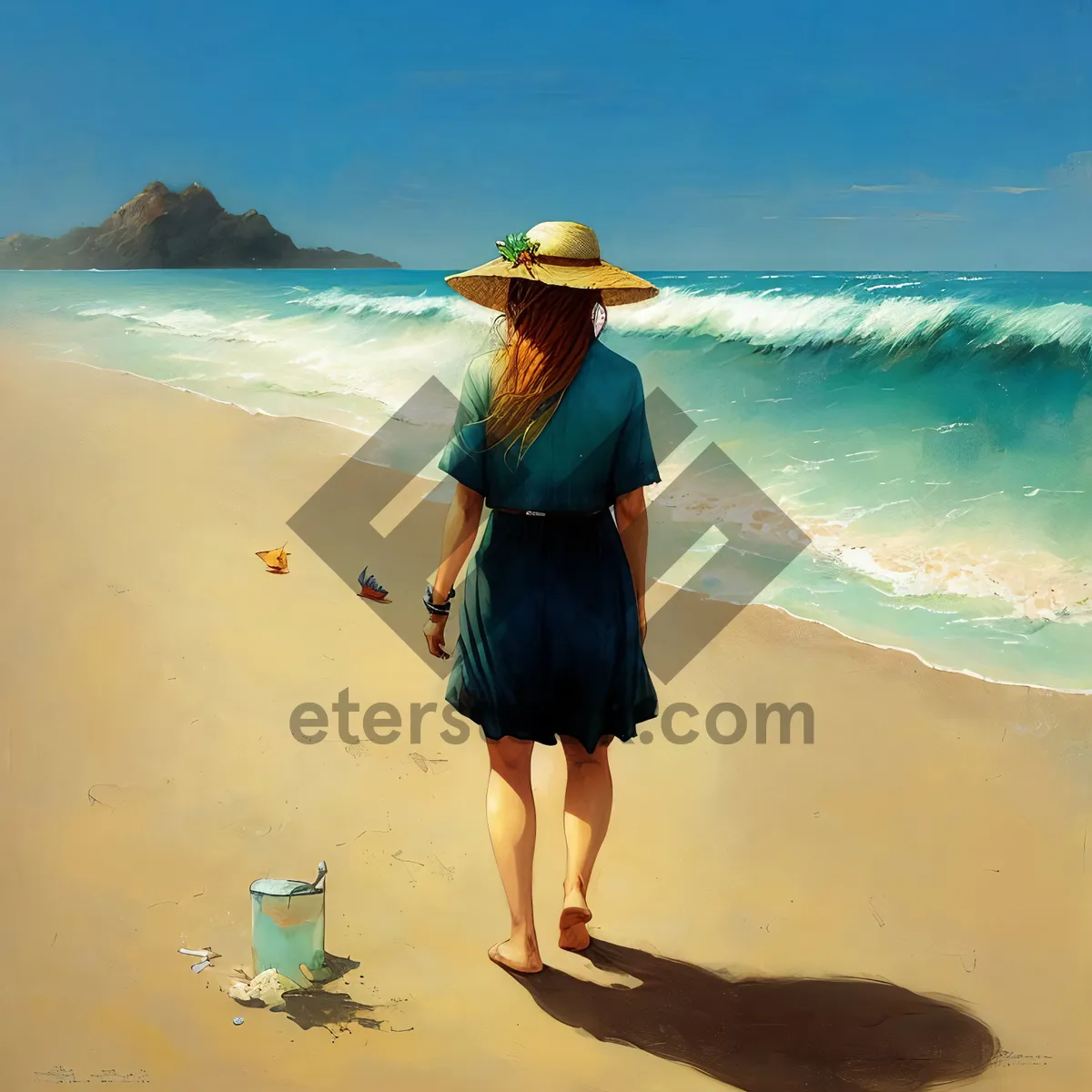 Picture of Serene seaside summer escape amidst turquoise waters.